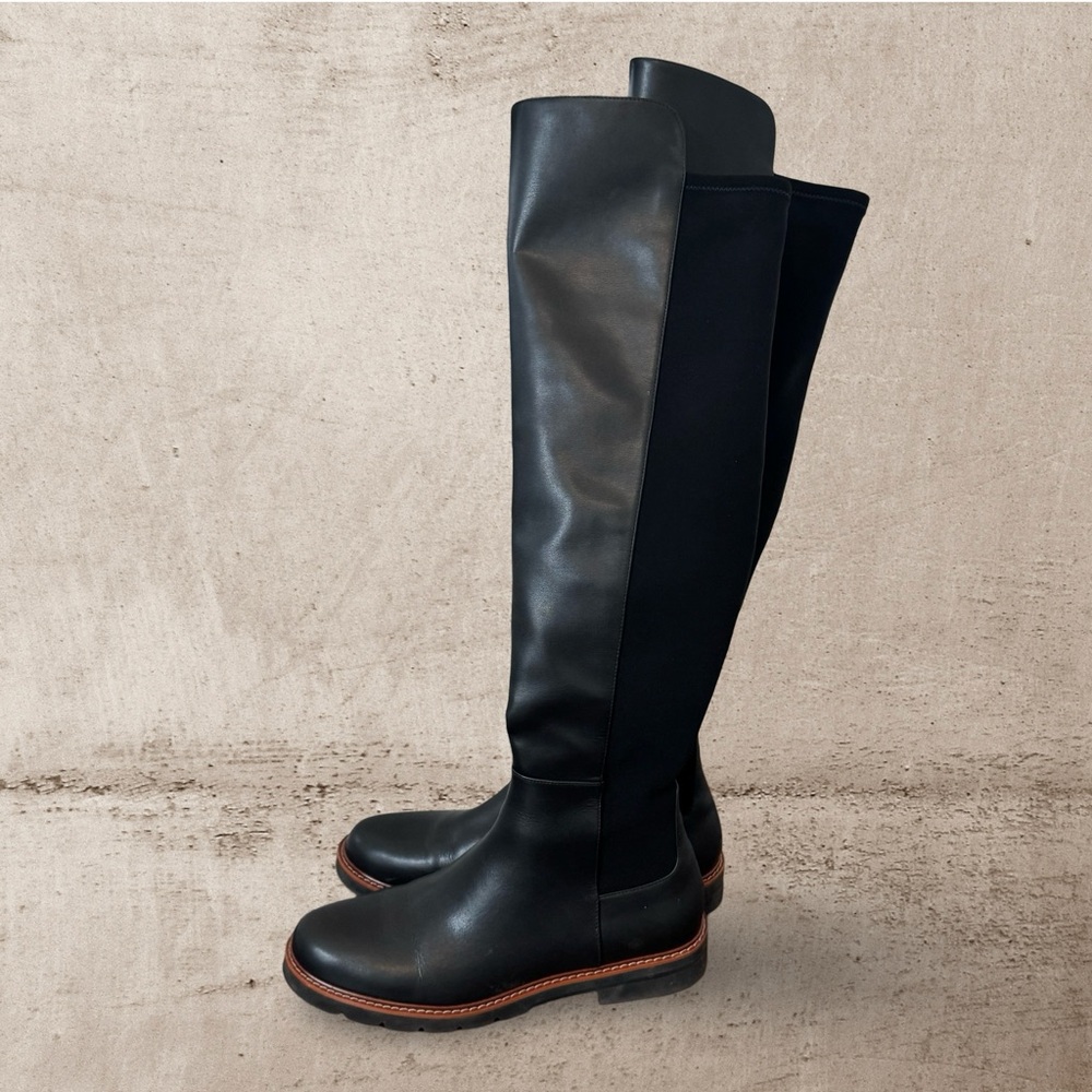 Stuart Weitzman Adrina City Boot in Black Leather - Picture 3 of 10